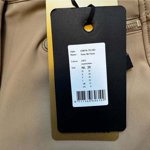 Goldbergh Paris Ski Pants Stirrup NWT Marmottes Tan US 8 Waterproof - Picture 5 of 11